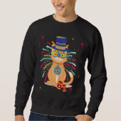 Sweatshirt Chat de nouvelle année (Devant)
