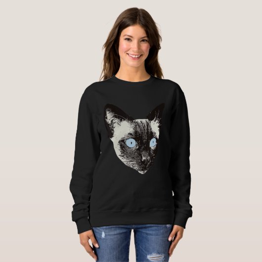 Sweatshirt Chat de Siamese (Devant entier)