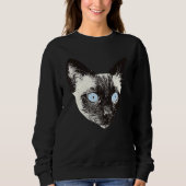 Sweatshirt Chat de Siamese (Devant)