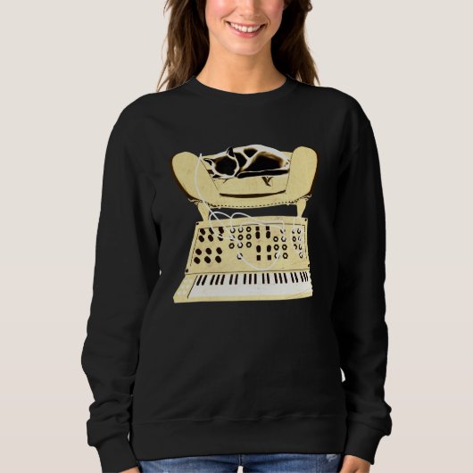 Sweatshirt Chat de synthétiseur modulaire (Devant)