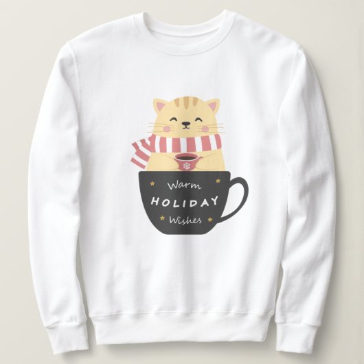 Sweatshirt Chat de vacances (Design devant)