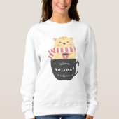 Sweatshirt Chat de vacances (Devant)