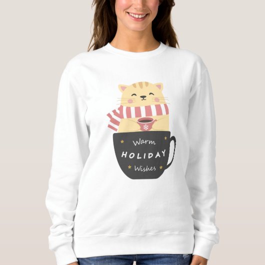 Sweatshirt Chat de vacances (Devant)