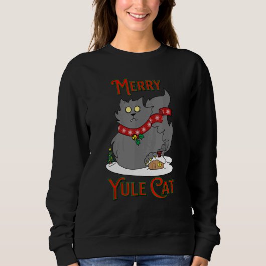 Sweatshirt Chat de Yule Folklore islandais Vacances de Noël (Devant)