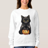 Sweatshirt Chat d'Halloween (Devant)