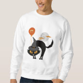 Sweatshirt Chat d'Halloween éffrayant (Devant)