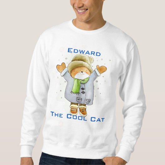 Sweatshirt Chat d'hiver (Devant)