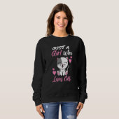 Sweatshirt Chat Dire - Juste Une Fille Qui Aime Les Chats (Devant entier)