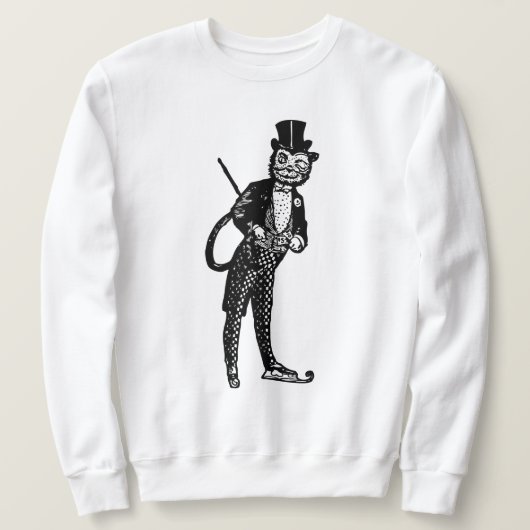 Sweatshirt Chat d'opéra sophistiqué vintage (Design devant)