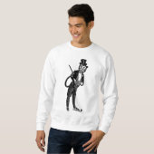 Sweatshirt Chat d'opéra sophistiqué vintage (Devant entier)