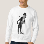 Sweatshirt Chat d'opéra sophistiqué vintage (Devant)