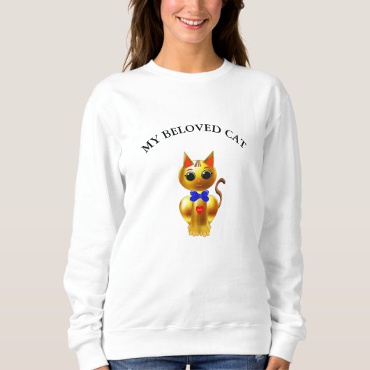 Sweatshirt Chat d'or bien aimé (Devant)