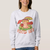 Sweatshirt Chat drôle Champignon (Devant)