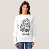 Sweatshirt Chat Drôle de Printemps (Devant entier)
