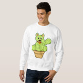 Sweatshirt Chat en cactus (Devant entier)