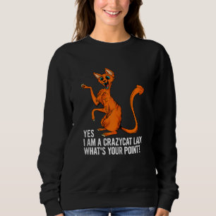 Sweatshirt Chat en colère Kitten Lady Graphic Plus Taille Tee