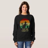 Sweatshirt Chat en crise de nerfs Chat Humour Chatons Coupl (Devant entier)
