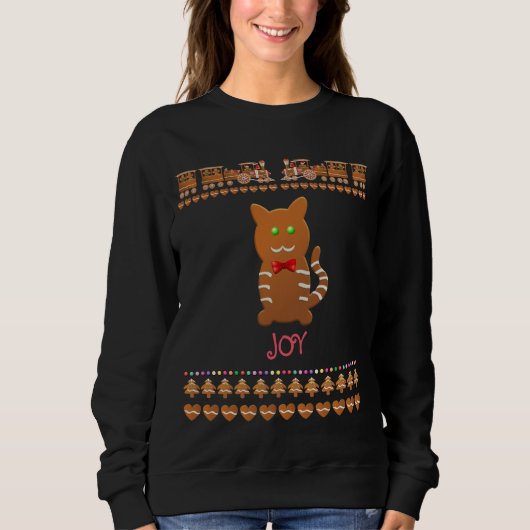 Sweatshirt Chat En Pain D'Enfer Avec Un Bow Rouge (Devant)