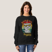 Sweatshirt Chat Et Margarita Retro Style Apportent Sur Le Sun (Devant entier)