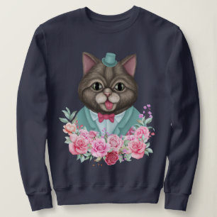 Sweatshirt Chat fantaisie