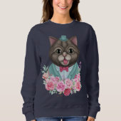 Sweatshirt Chat fantaisie (Devant)