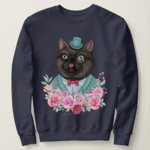 Sweatshirt Chat fantaisie