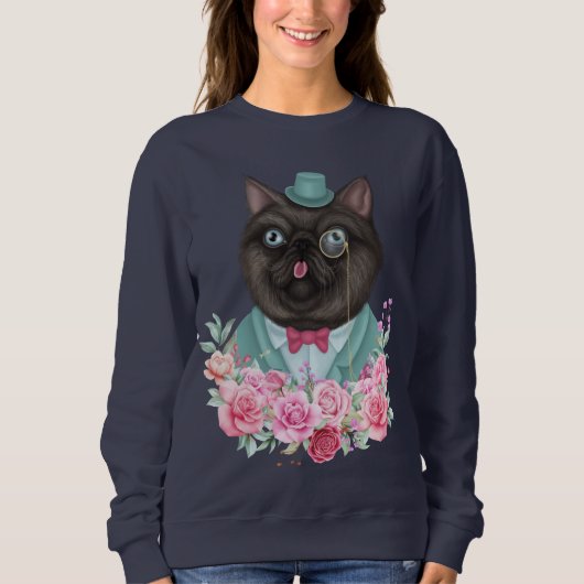 Sweatshirt Chat fantaisie (Devant)