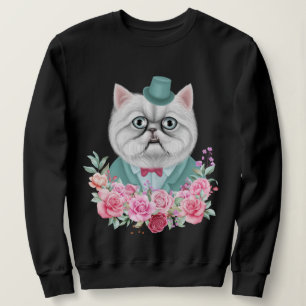 Sweatshirt Chat fantaisie