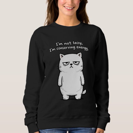 Sweatshirt Chat graphique d'humour sarcastique - Mème d'anima (Devant)