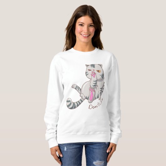 Sweatshirt Chat gras mignon (Devant entier)