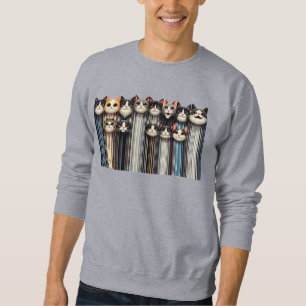 Sweatshirt chat heureux