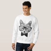 Sweatshirt Chat hippique vintage (Devant entier)
