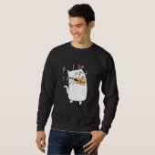 Sweatshirt Chat Jouer Idée De Violon Pour L Animal Ou Violoni (Devant entier)