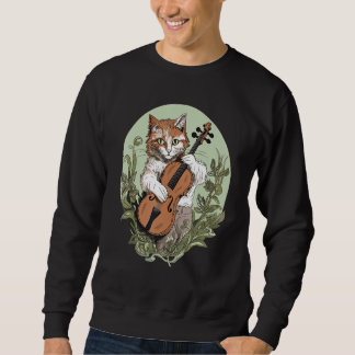 Sweatshirt Chat Jouer le violon dans Cottagecore esthétique