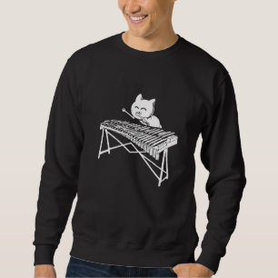 Sweatshirt Chat Jouer Xylophone Percussion musique Instrumen
