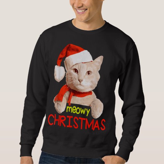 Sweatshirt Chat Kitty Xmas de Noël drôle (Devant)