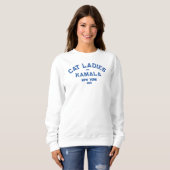 Sweatshirt Chat Ladies For Kamala 2024 Custom State White (Devant entier)