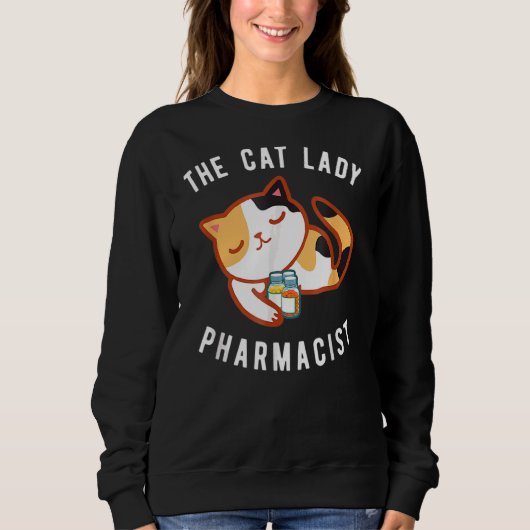 Sweatshirt Chat Lady Pharmaciste Kitten Cat (Devant)