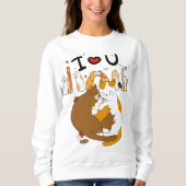 Sweatshirt Chat Love (Devant)