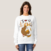 Sweatshirt Chat Love (Devant entier)