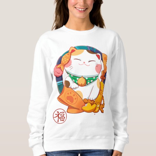 Sweatshirt Chat Lucky (Devant)