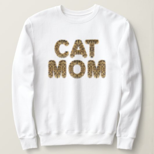 Sweatshirt Chat maman t-shirt chat furr text (Design devant)