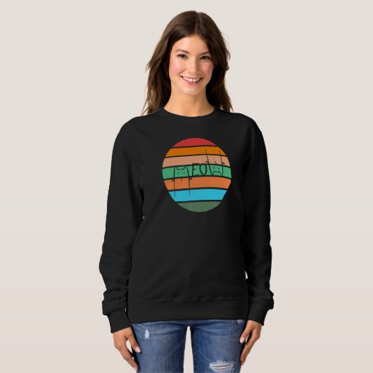 Sweatshirt Chat Meow Sunset (Devant entier)