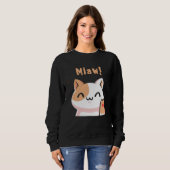 Sweatshirt Chat Miaw-Kitty-Cute Chat-Funny (Devant entier)