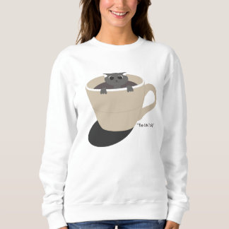 Sweatshirt chat mignon dans une tasse