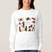 Sweatshirt Chat mignonne Saison Automne Bonjour Automne (Devant)