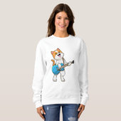 Sweatshirt Chat Musique avec guitare (Devant entier)