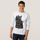 Sweatshirt Chat Noble Odin Bleu Russe (Devant entier)