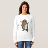Sweatshirt Chat Noël Neige Hiver Animaux Chats (Devant entier)