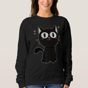 Sweatshirt Chat Noir Aux Grands Yeux